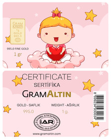 KİŞİYE ÖZEL GRAMALTIN - KIZ BEBEK 1 GRAM 24 AYAR ÖZEL GRAMALTIN