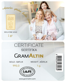 KİŞİYE ÖZEL GRAMALTIN - ANNELER GÜNÜ 1 GRAM 24 AYAR ÖZEL GRAMALTIN