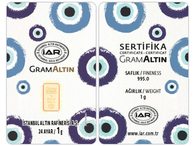 KİŞİYE ÖZEL GRAMALTIN - NAZAR BONCUKLU 1 GRAM 24 AYAR KİŞİYE ÖZEL GRAMALTIN (AÇIK RENK)